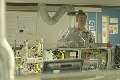 A female scientist