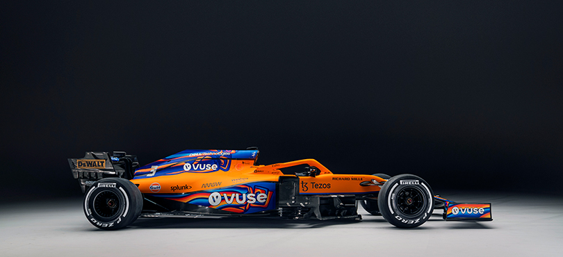 McLaren Racing F1 car in Aby Dhabi livery